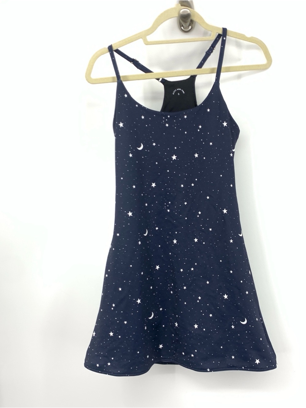 Kitty And Vibe Women Size Small Dress Play Blue Star Moon Print Tank Liner Swim - Picture 1 of 6
